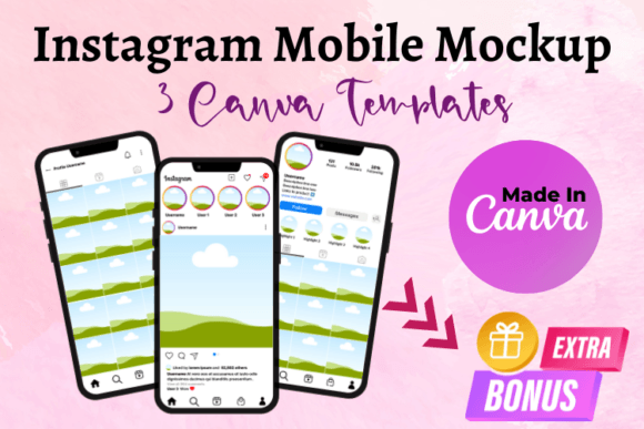 Download Instagram Mockup Canva Template | Bonus! - Canva Collection