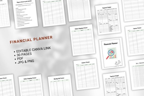 Download Financial Planner Canva KDP - Canva Collection
