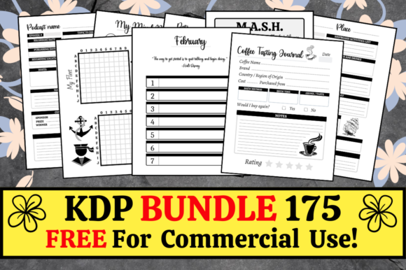 Download KDP Bundle Pack 175 Templates + Extras - Kdp bundle pack Collection