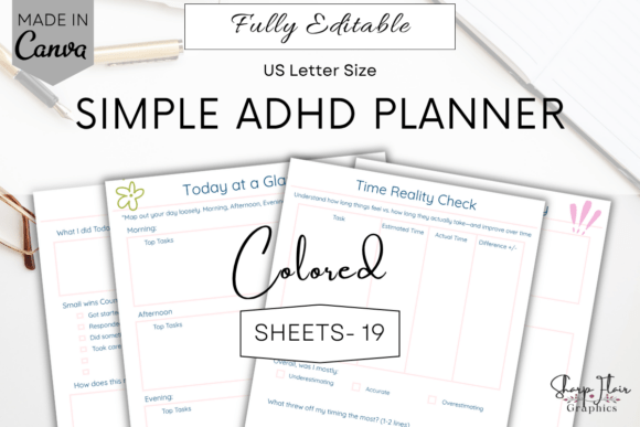 Download ADHD Planner Bundle Canva Editable - Canva Collection