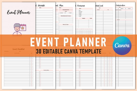 Download Editable Event Planner for Canva - Canva Collection
