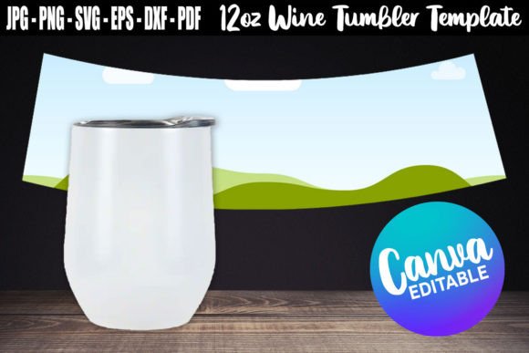 Download 12oz Wine Tumbler Template Canva Editabl - Canva Collection