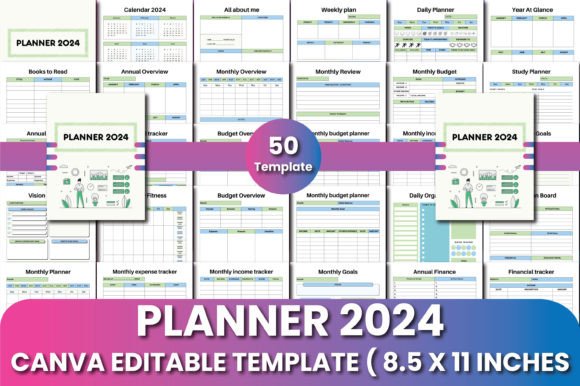 Download Planner 2024 Canva Templates - Canva Collection