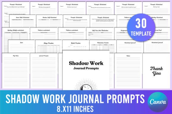 Download Editable Shadow Work Journal Prompts KDP - Shadow work Collection