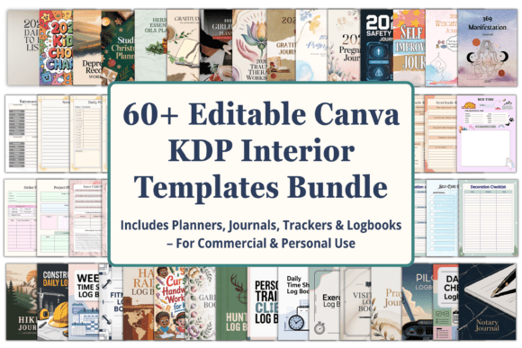 Download 60+ Editable Canva KDP Interior | Bundle - Canva Collection