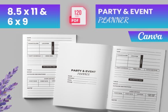 Download Party &amp; Event Planner Canva (KDP) - Canva Collection