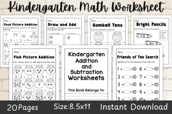 Download Kindergarten Addition and Subtraction - Premium Bundle