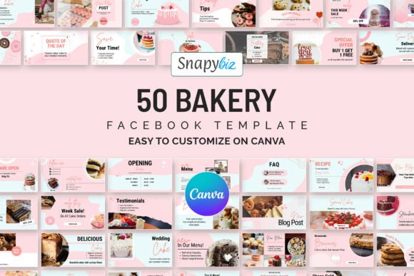 Download Bakery Facebook Canva Post Templates - Canva Collection