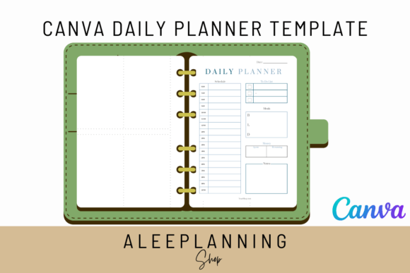 Download Canva Daily Planner Page Template Blue - Canva Collection
