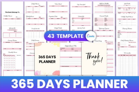 Download 365 Days Planner Canva Interior - Canva Collection