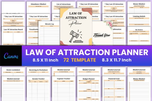 Download Law of Attraction Planner Canva Interior - Canva Collection