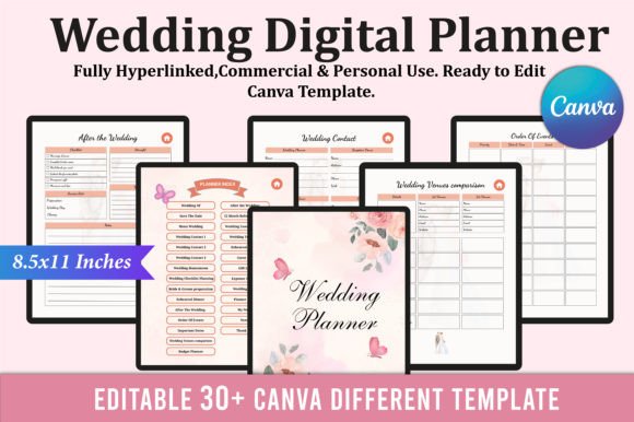 Download Digital Wedding Planner for Ipad Canva - Wedding planner Collection