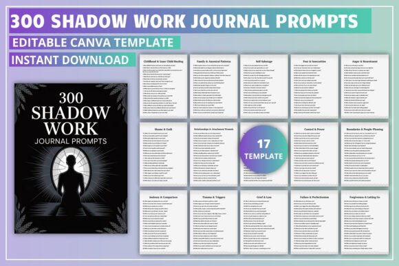 Download Editable 300 Shadow Work Journal Prompts - Shadow work Collection