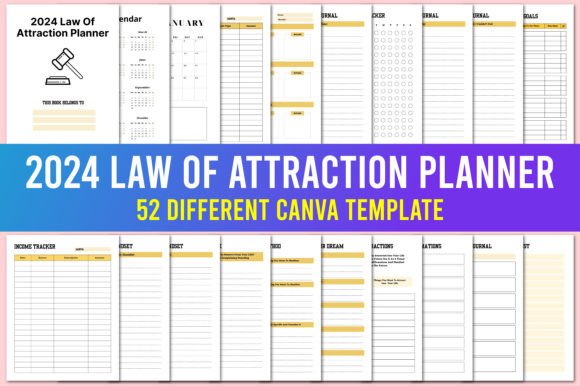 Download 2024 Law of Attraction Planner Canva - Canva Collection
