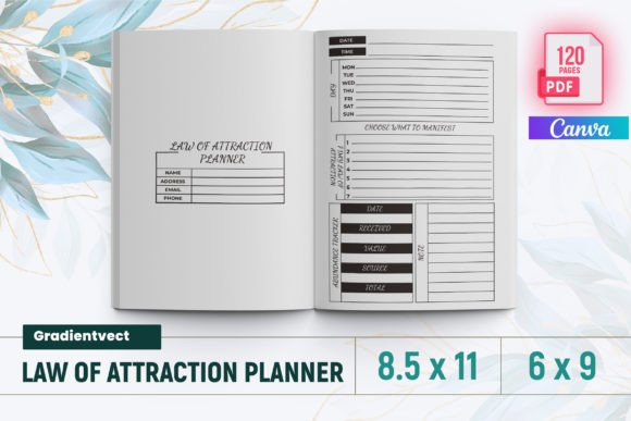 Download (KDP) Law of Attraction Planner Canva - Canva Collection