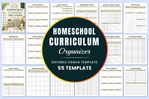 Download Homeschool Curriculum Organizer Canva - Canva Collection