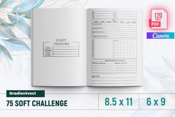 Download (KDP) 75 Soft Challenge for Canva - 75 soft challenge Collection