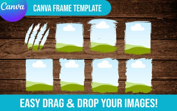 Download 8 Brushstroke Canva Frame Template - Canva Collection