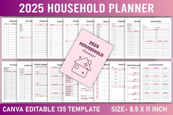 Download Editable 2025 Household Planner Canva - Canva Collection