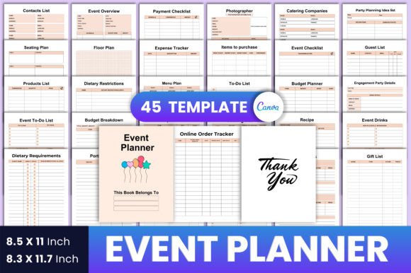 Download Event Planner Canva KDP Interior - Canva Collection