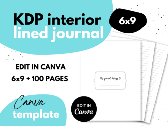Download KDP Lined Journal ⋆ Canva Template ⋆ 6x9 - Canva Collection
